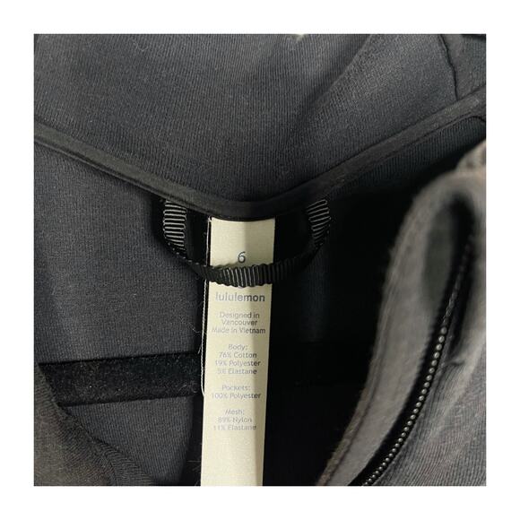 Lululemon Womens Size 6 Black Going Places Hooded Jacket Spacer Full Zip Pockets - Picture 9 of 11